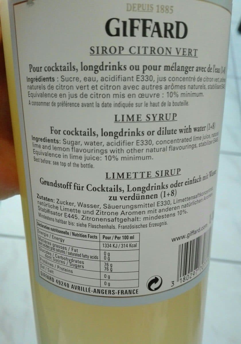 Giffard Sirop citron vert packshot