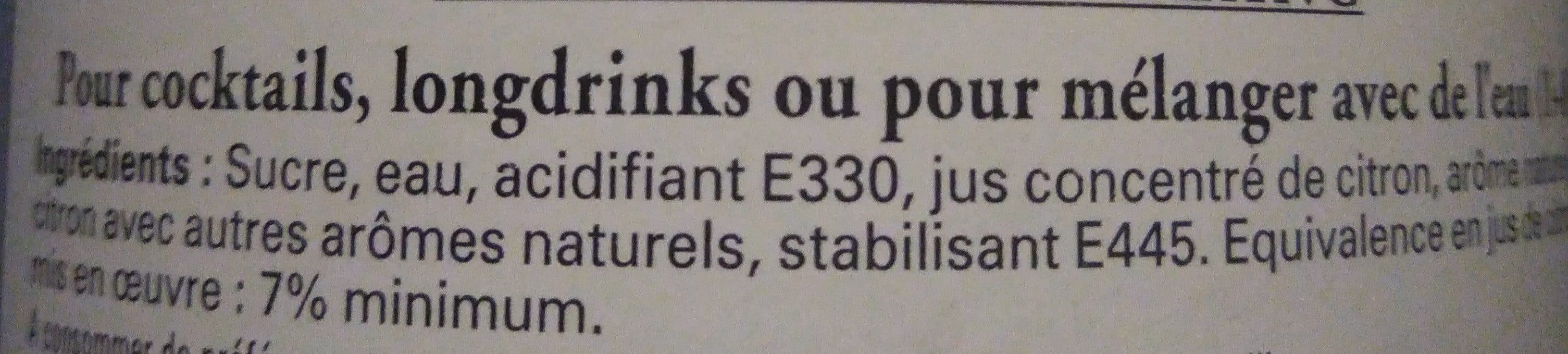 Open Food Facts 1L Sirop Citron Blanc Giffard packshot