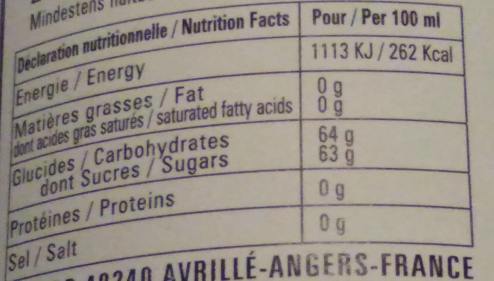 Open Food Facts 1L Sirop Citron Blanc Giffard packshot