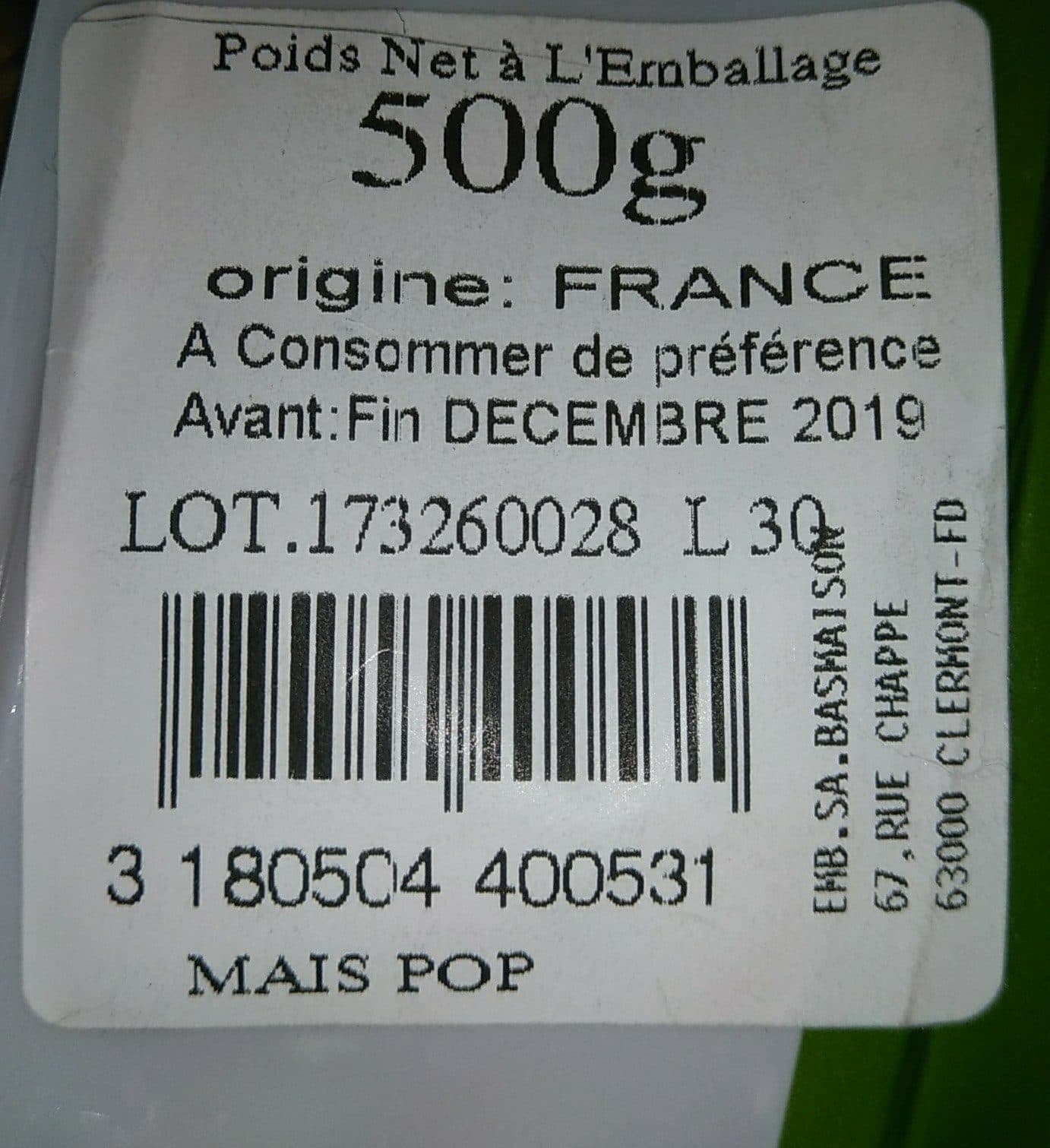 CondiChef Maïs pop-corn packshot