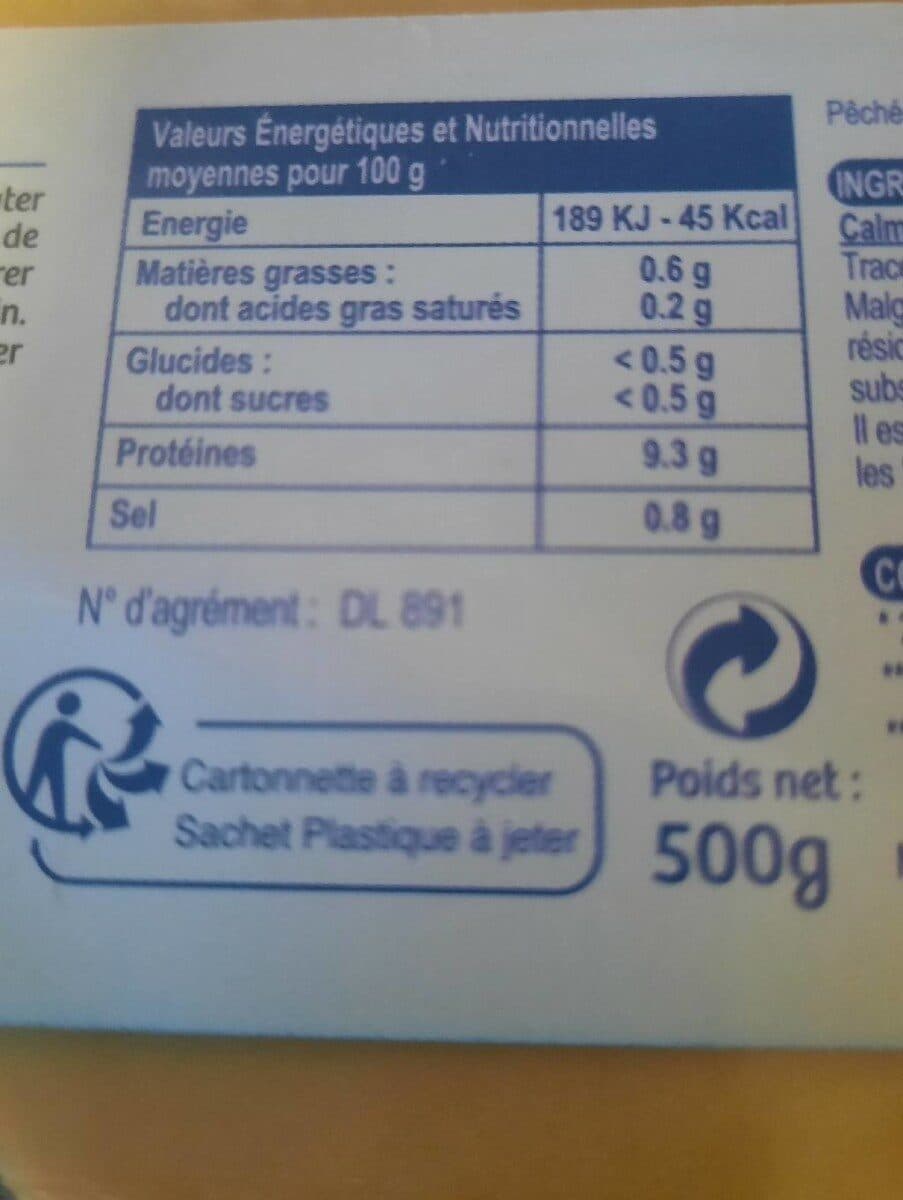 Open Food Facts Blancs de calmar packshot