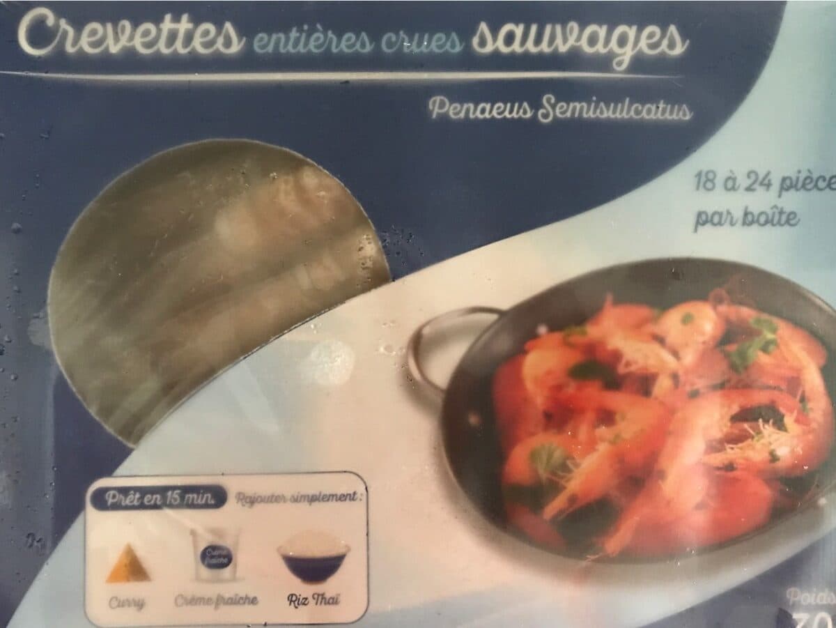 Open Food Facts Crevettes entieres crues sauvages packshot