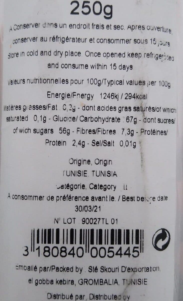 Domino Dattes Deglet Nour, Maitre Prunille packshot