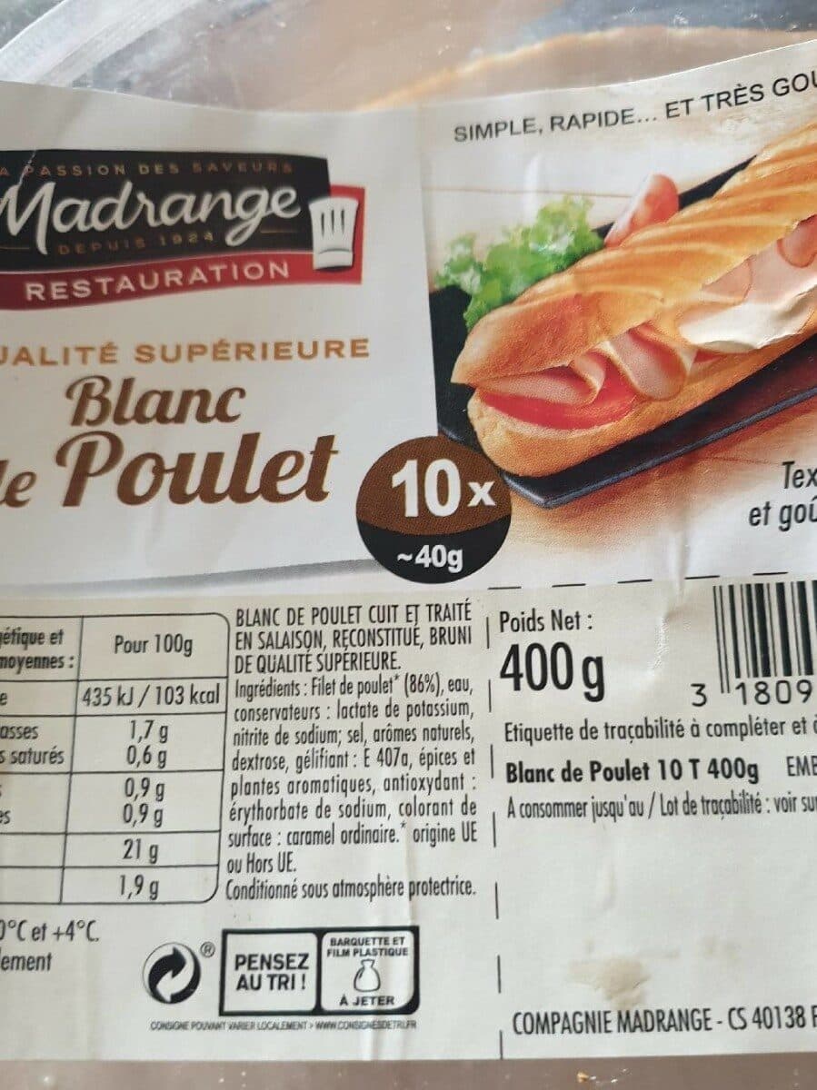 Madrange Blanc de poulet packshot