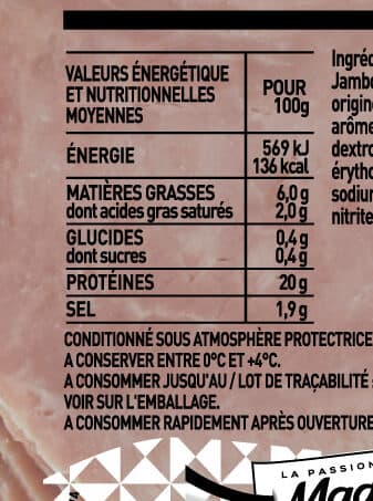 Madrange Jambon cuit supérieur 6tr packshot