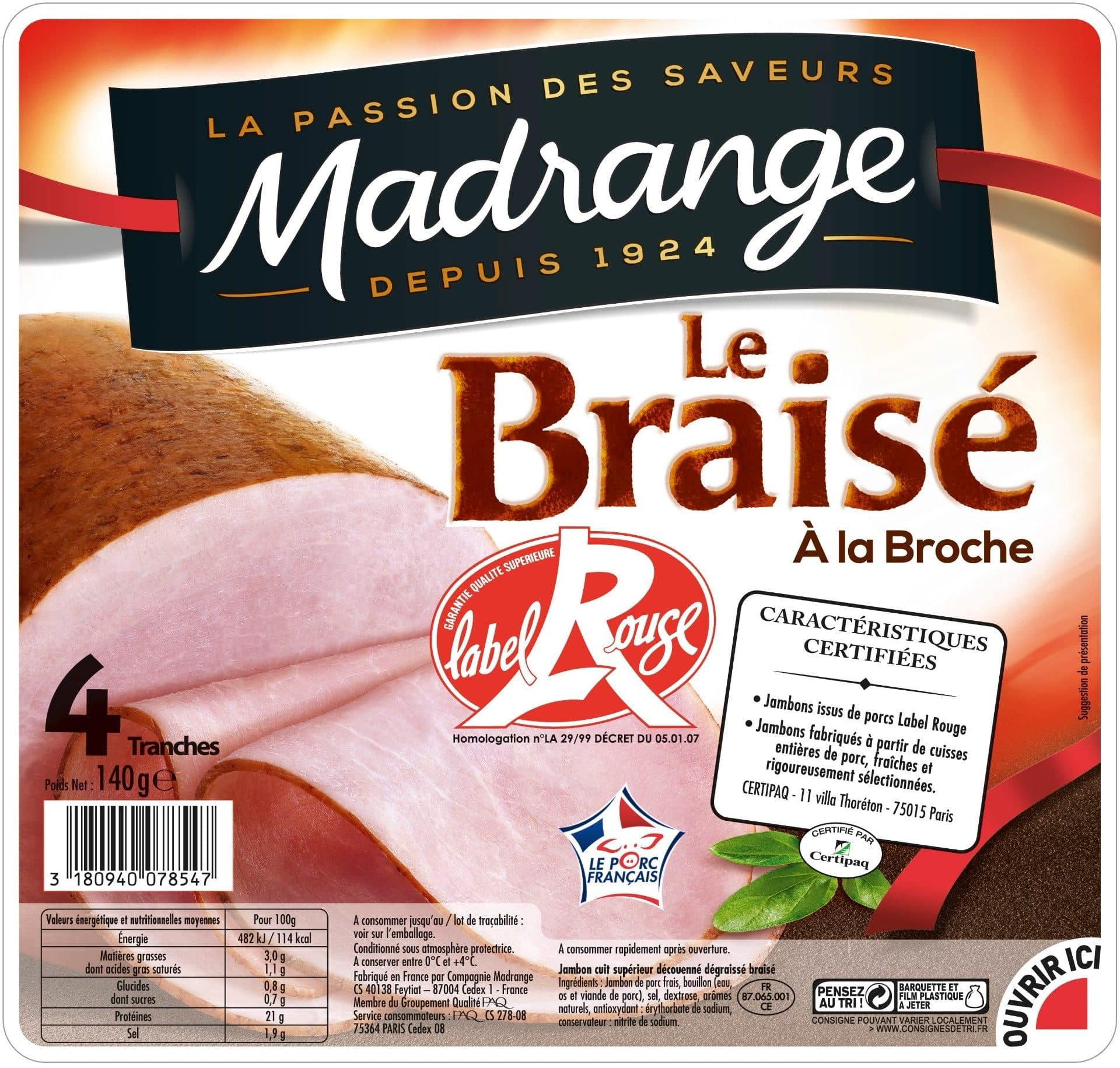 Madrange Le Braisé à la Broche Label Rouge 4tr packshot