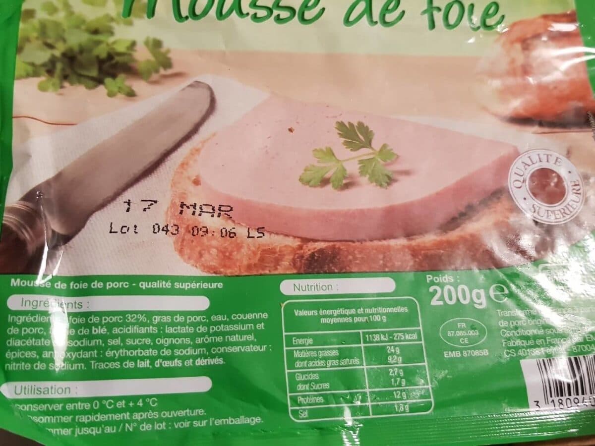 Open Food Facts Mousse de foie packshot