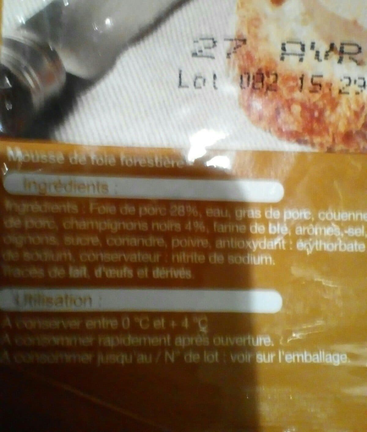 Open Food Facts Paté forestier packshot