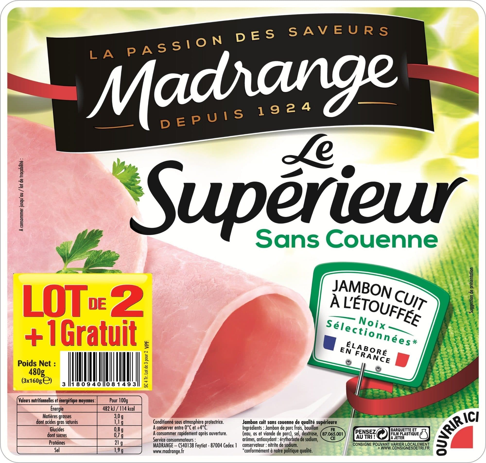 Madrange Jambon blanc madrange 4t packshot