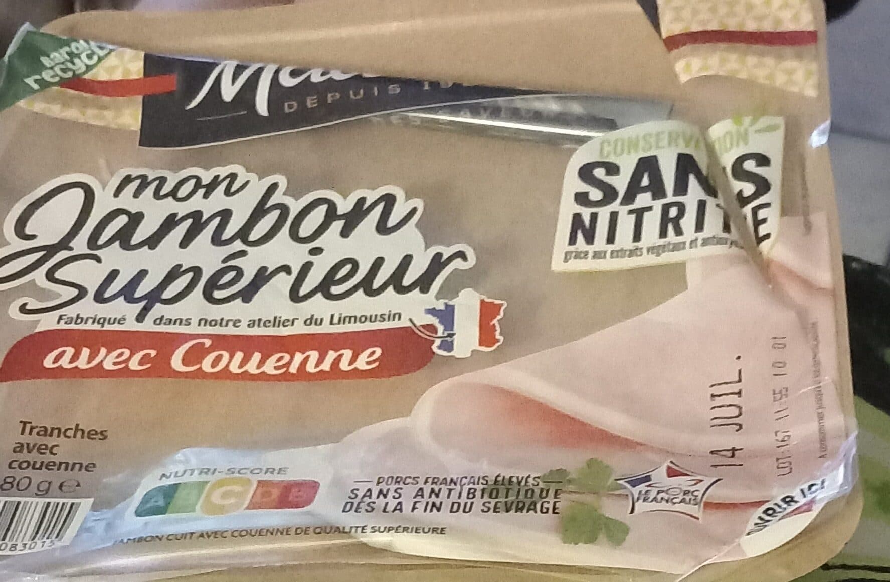 Madrange Mon Jambon Supérieur avec couenne VPF 2tr packshot