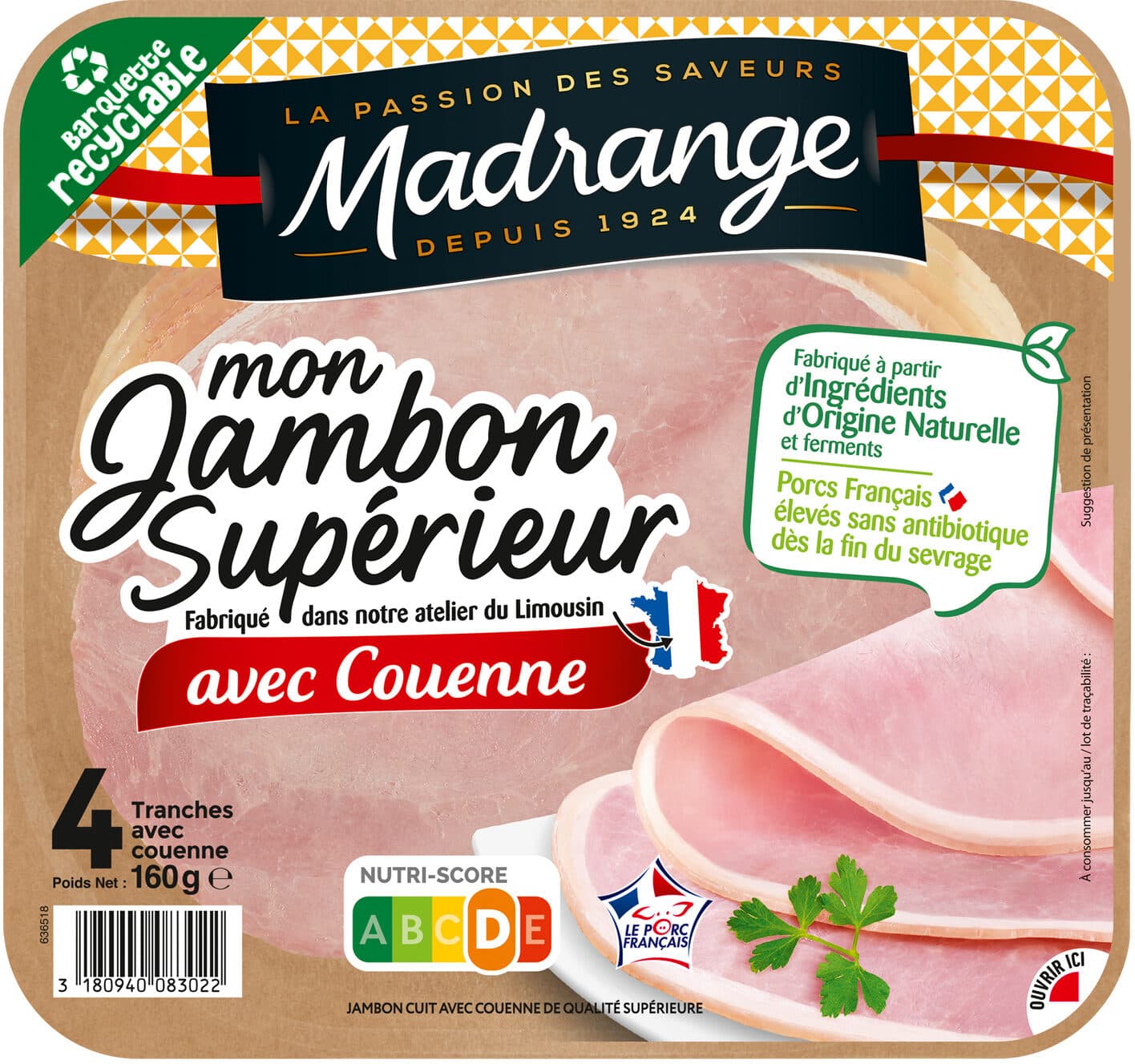 Madrange Mon Jambon Supérieur avec couenne packshot