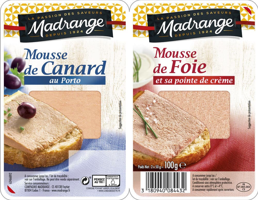 Madrange Mousse de canard au porto & mousse de foie et sa pointe de crème packshot