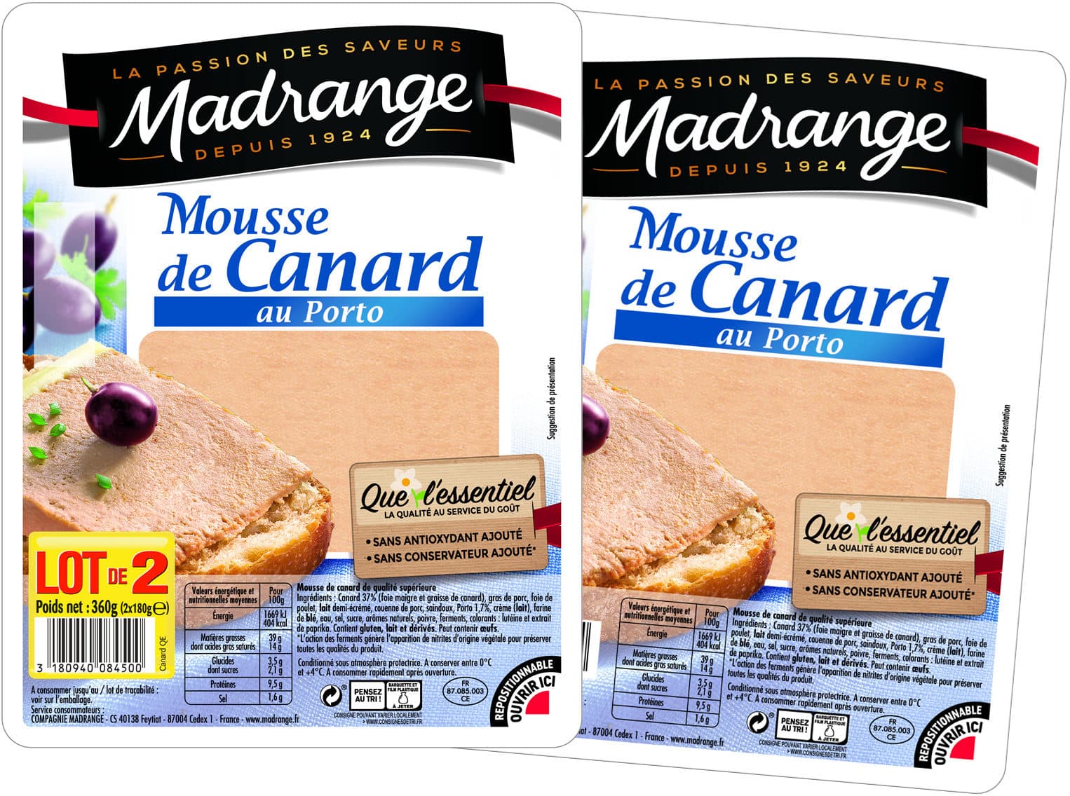 Madrange Mousse de canard au porto packshot