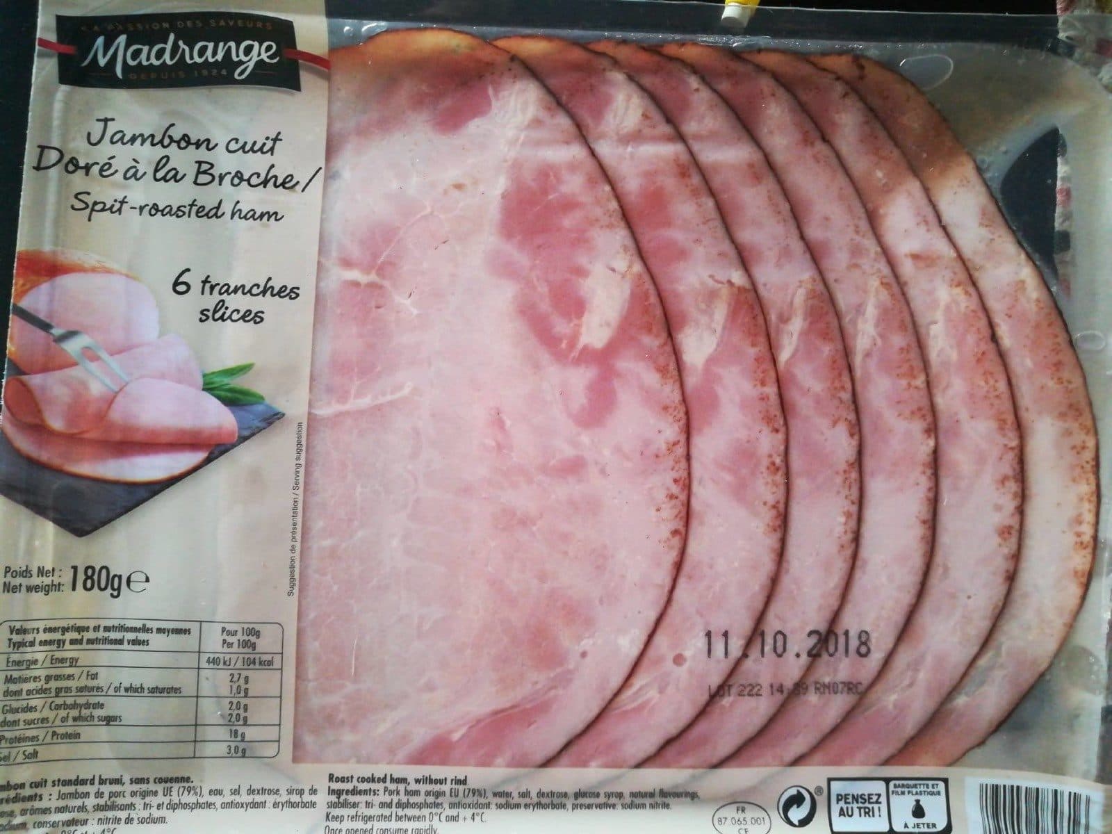 Madrange Jambon cuit doré à la broche packshot