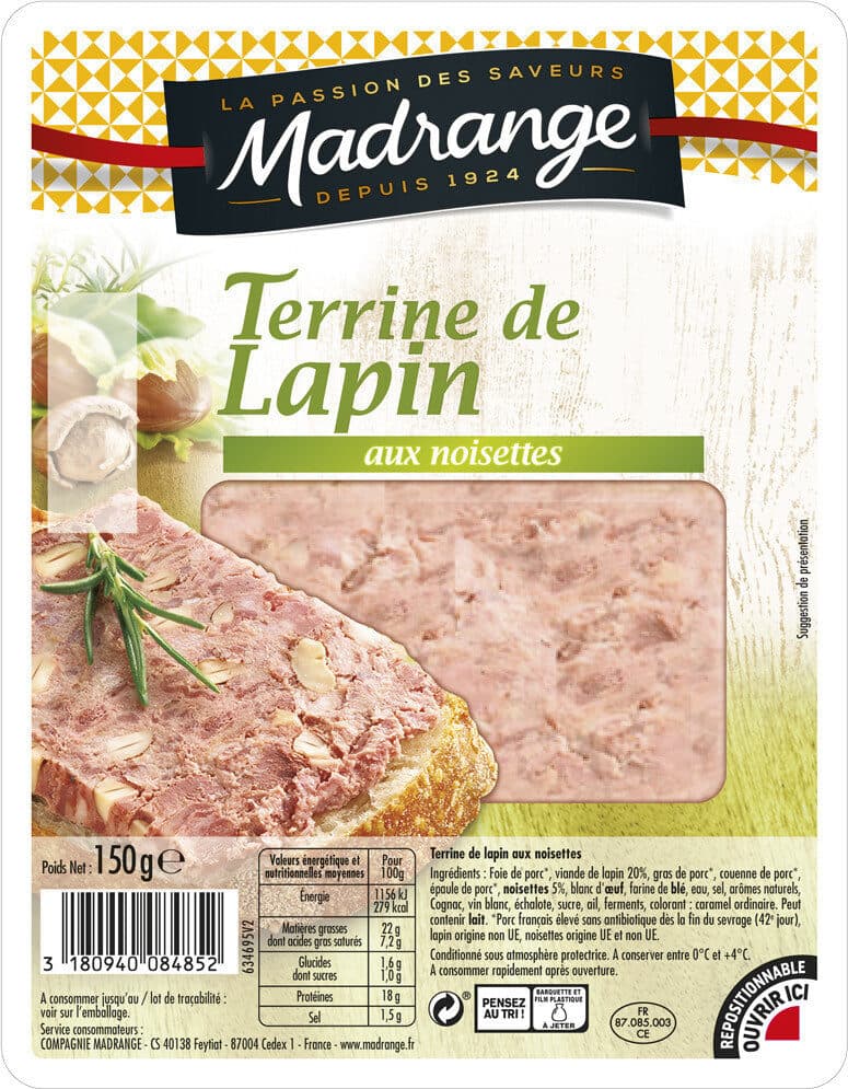 Madrange Terrine de lapin aux noisettes packshot