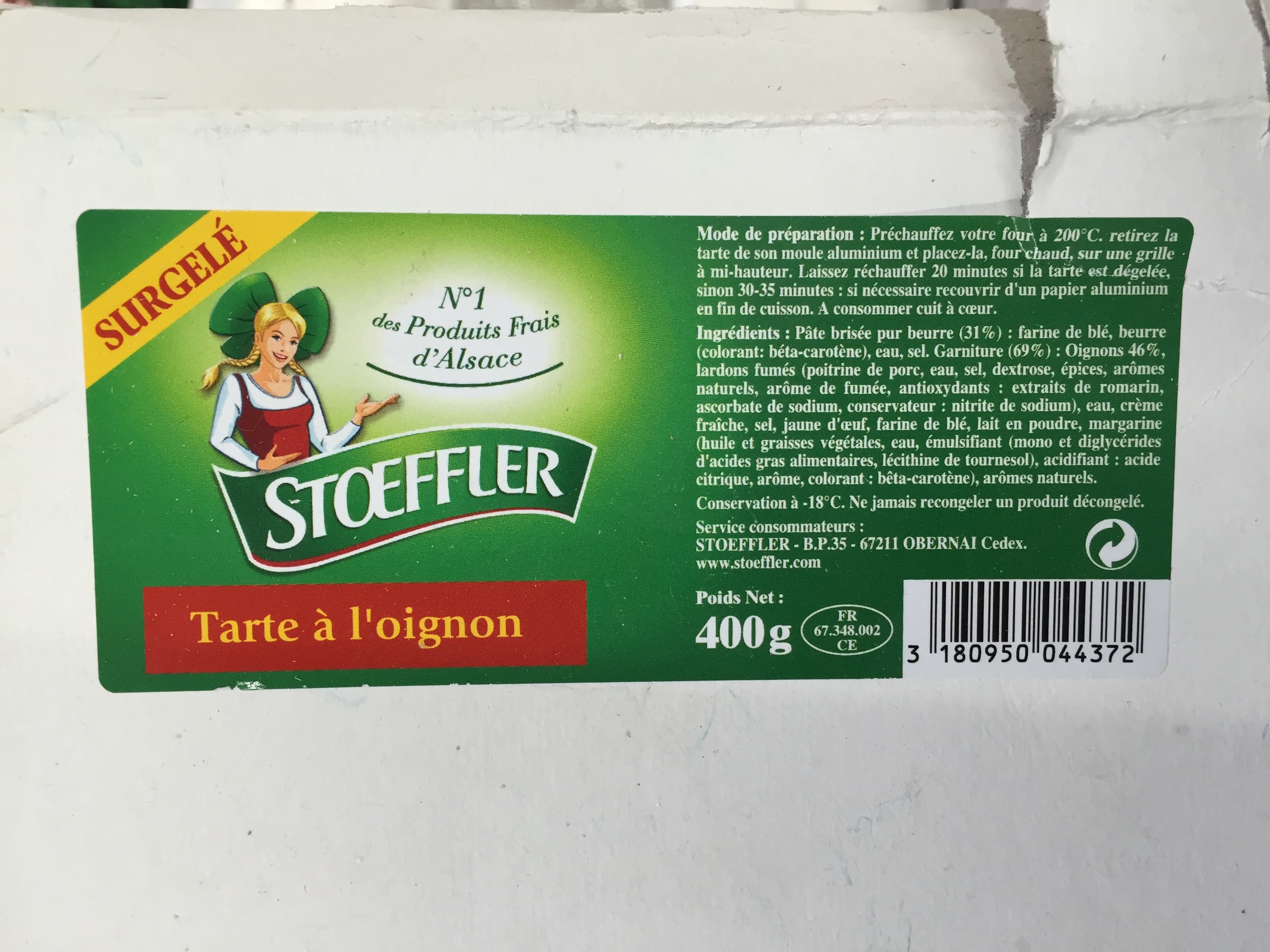 Stoeffler Tarte à l'oignon surgelée packshot