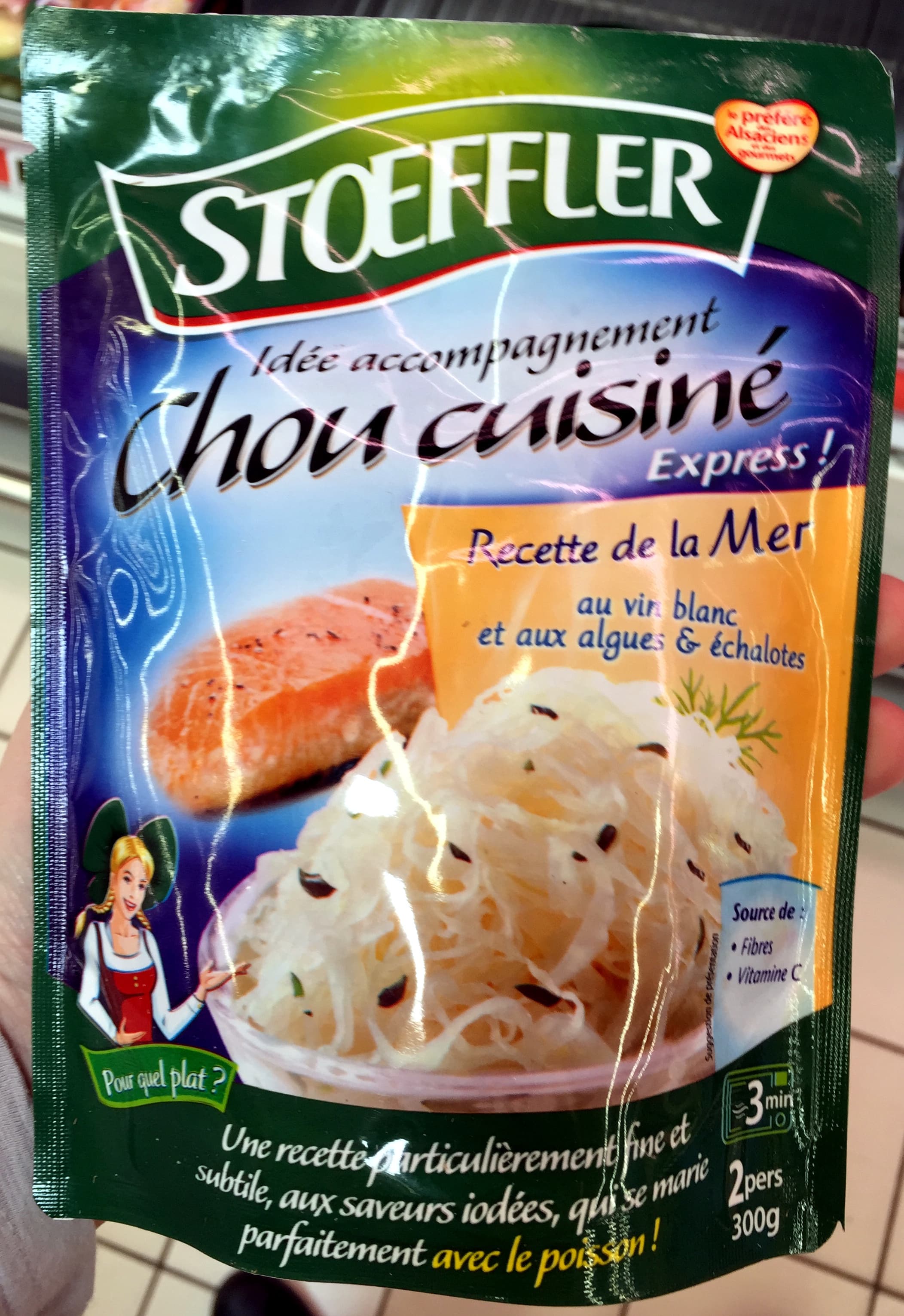 Stoeffler Chou cuisiné Express - Recette de la Mer au vin blanc et aux algues & échalotes packshot