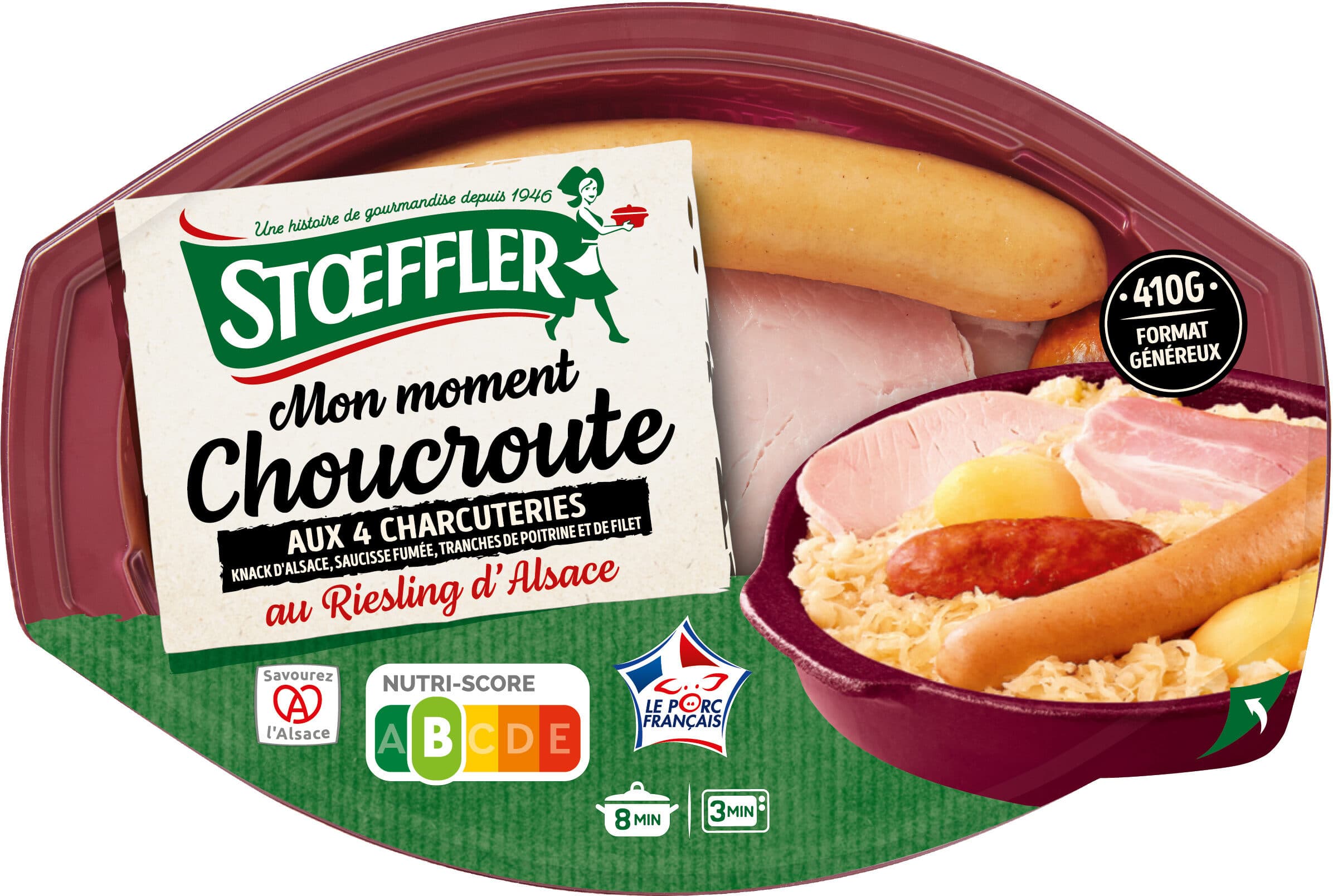 Stoeffler Mon moment Choucroute aux 4 charcuteries au Riesling d'Alsace packshot