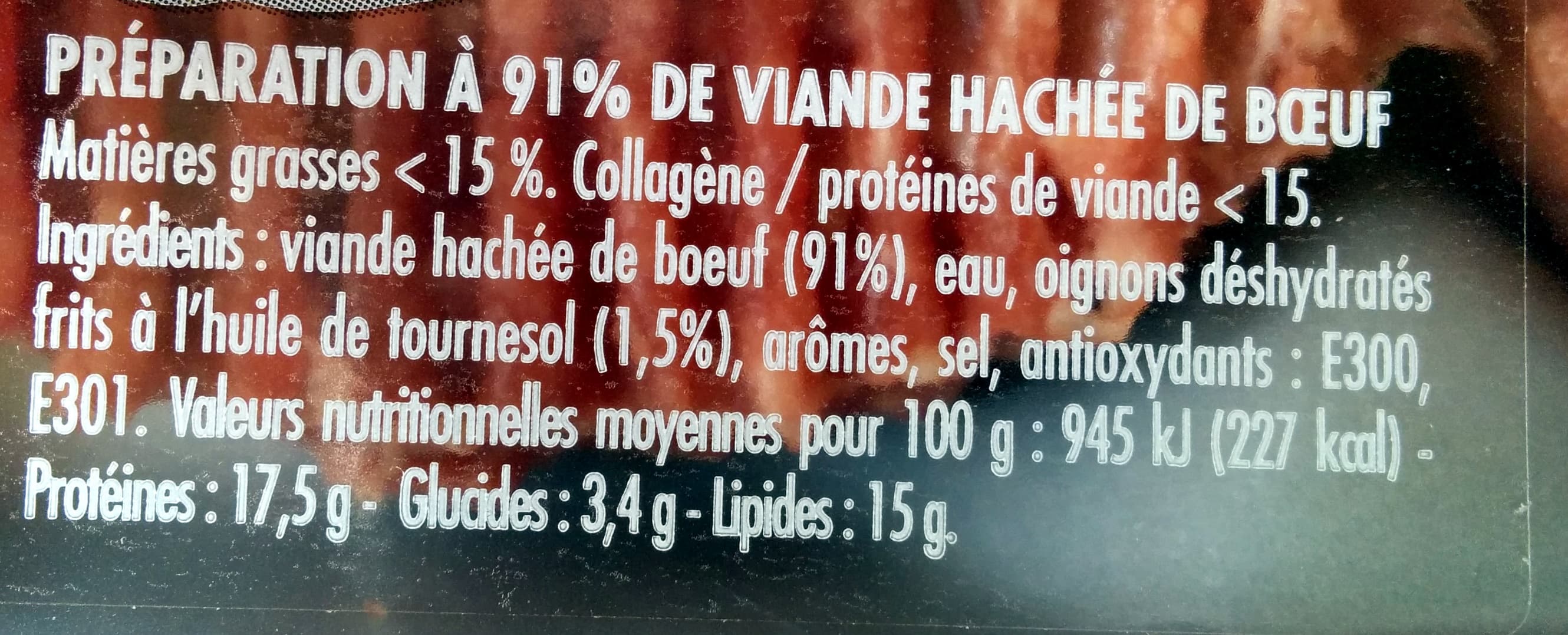 Charal Steaks Hachés Assaisonnés Oignon packshot