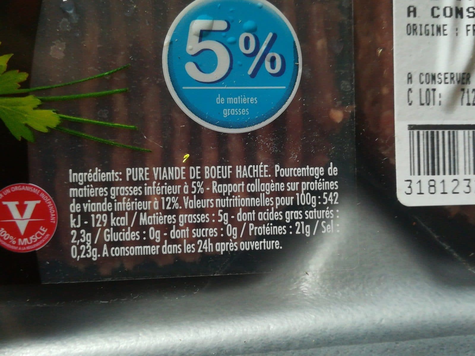 Charal Steaks Hachés Pur Bœuf 5% M.G. packshot