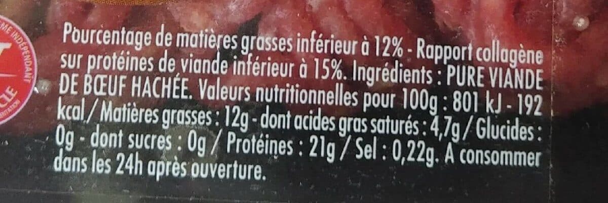 Charal Steak hache Tradition 12% 350g grand cru packshot