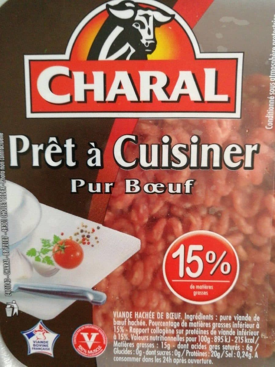 Charal Viande hachée 15% packshot
