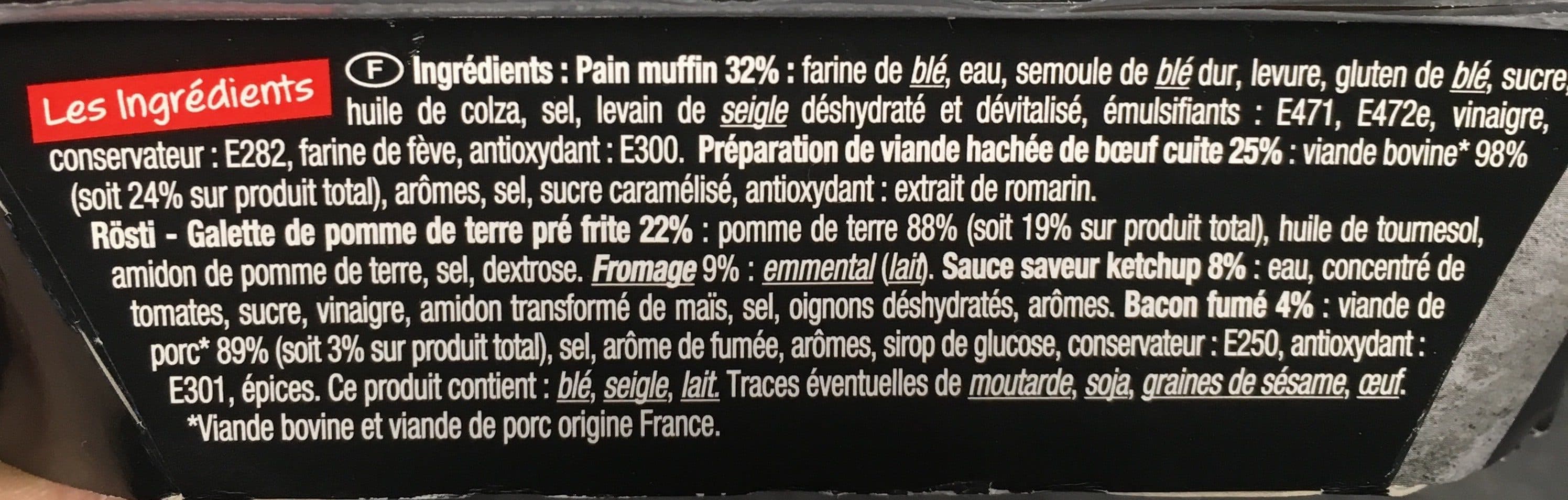 Charal Le Burger Rosti packshot