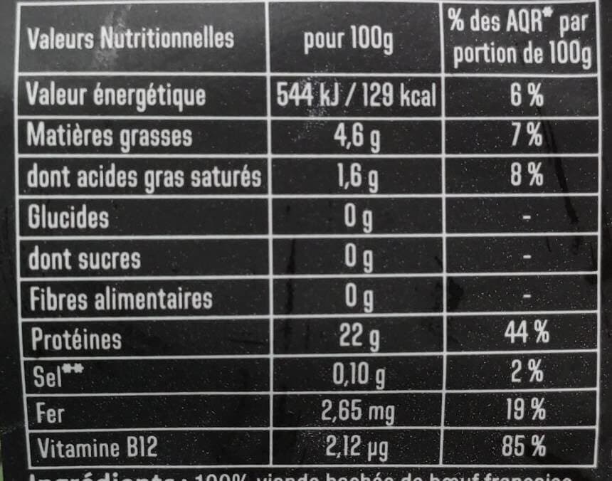 Charal 2 Steaks Hachés 5% M.G Bio packshot