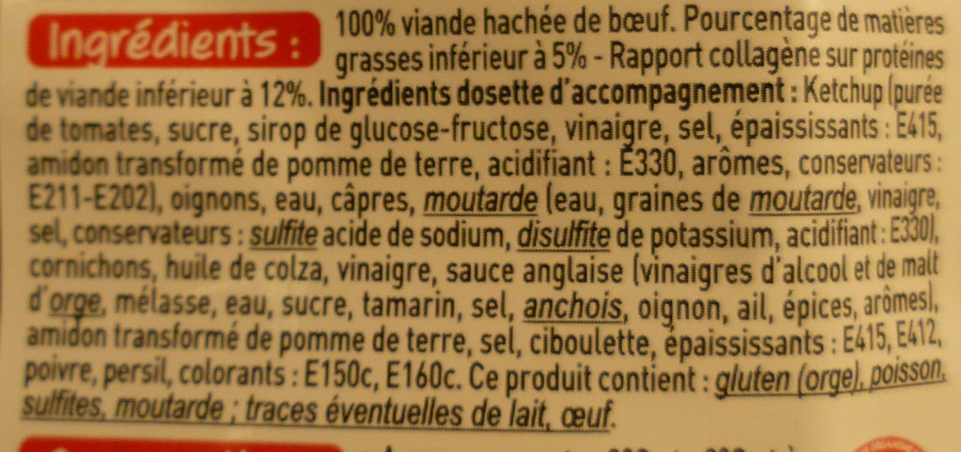 Charal 2 tartares 5% de M.G. & leur sauce packshot