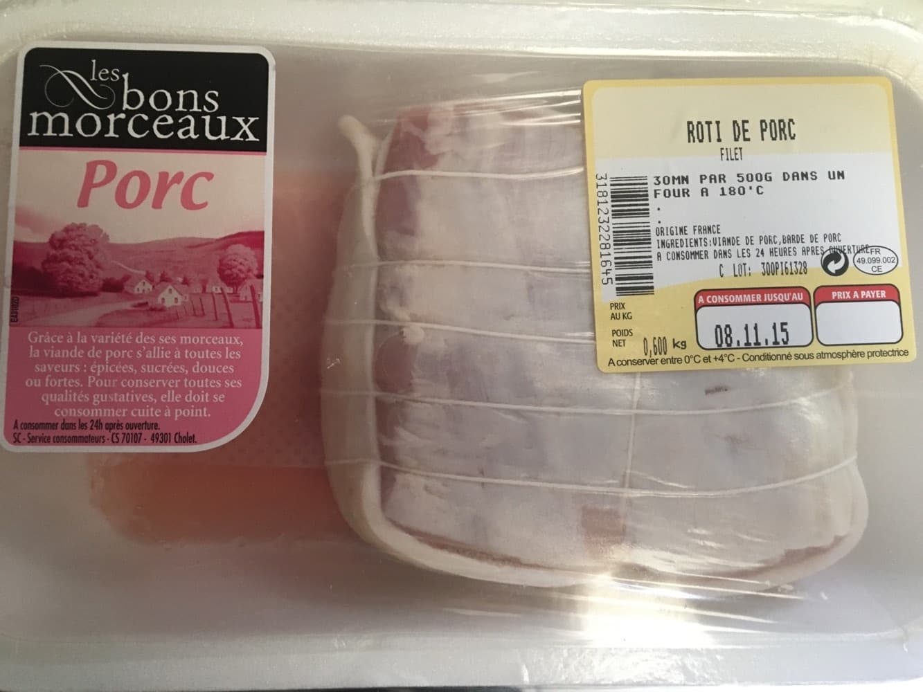 Les Bons Morceaux Rôti de porc (filet) packshot