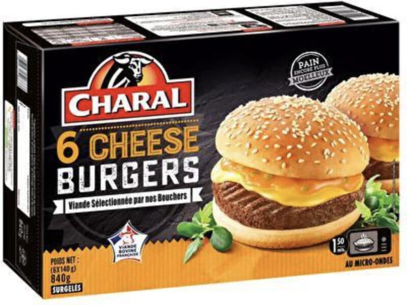 Charal 6 Cheese Burgers packshot