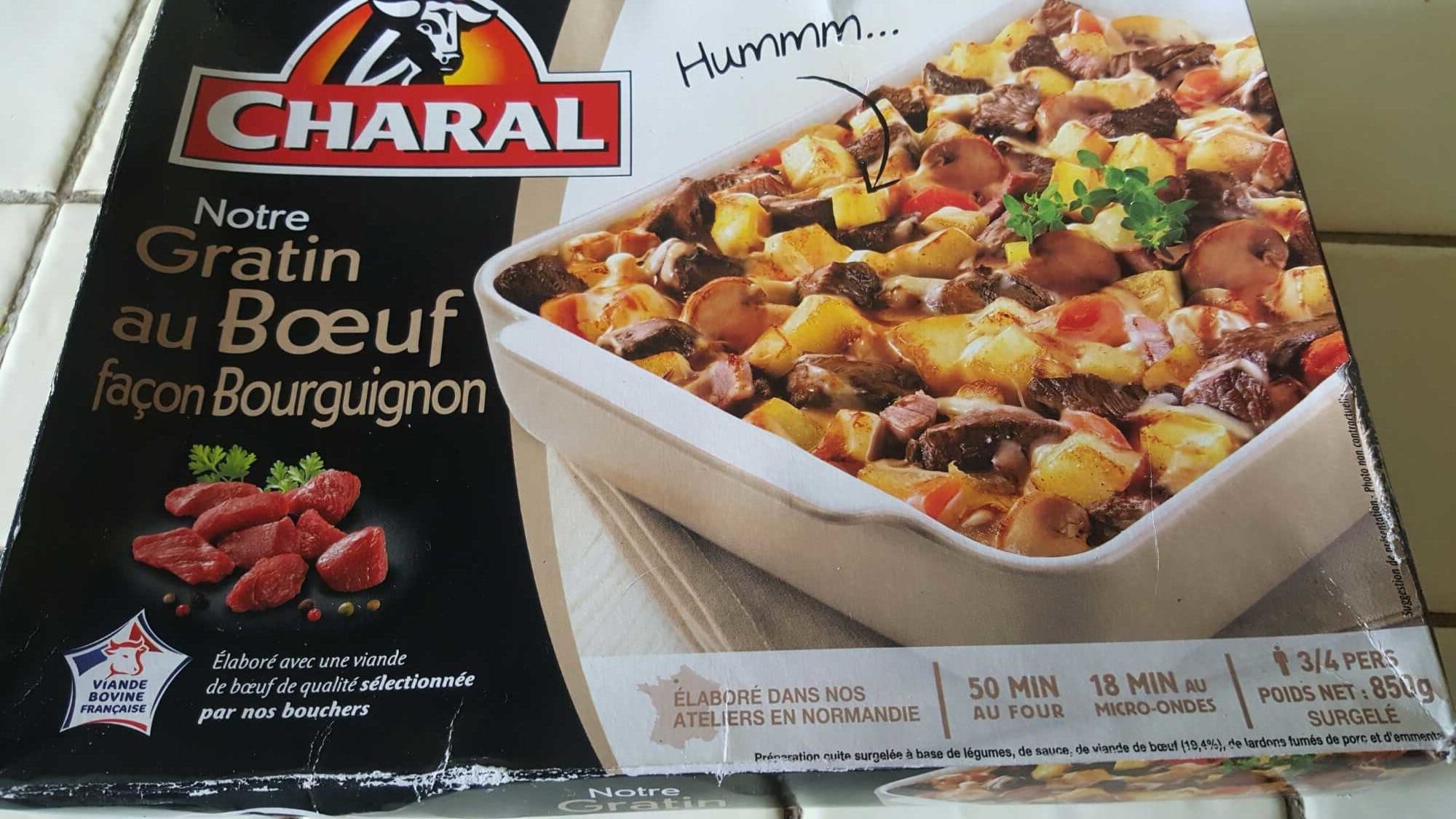Charal Gratin au Bœuf Façon Bourguignon packshot