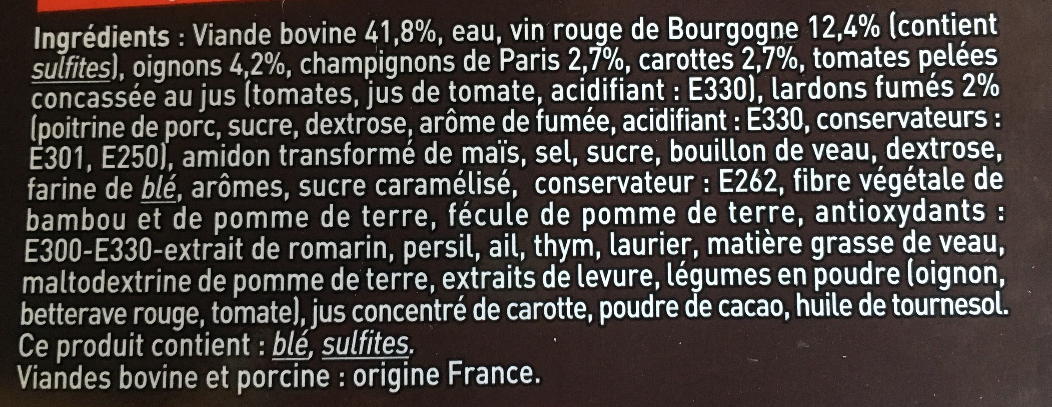 Charal Bœuf Bourguignon Mitonné au Vin de Bourgogne packshot