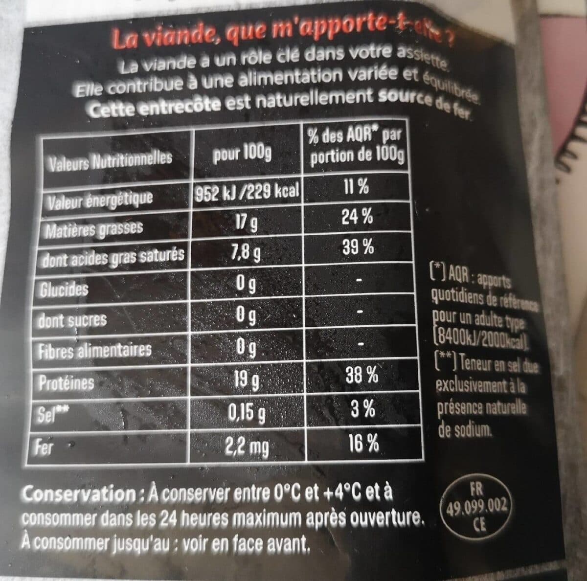 Charal Entrecôte packshot