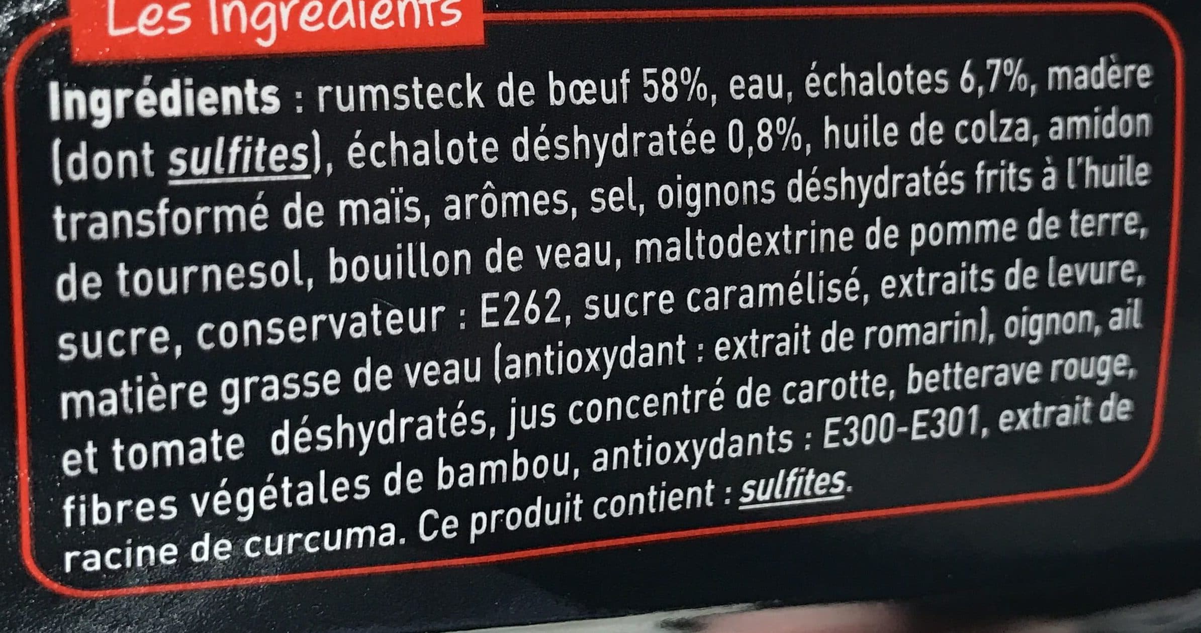 Charal Pièce Minute Rumsteck cuisiné Sauce aux Echalotes packshot