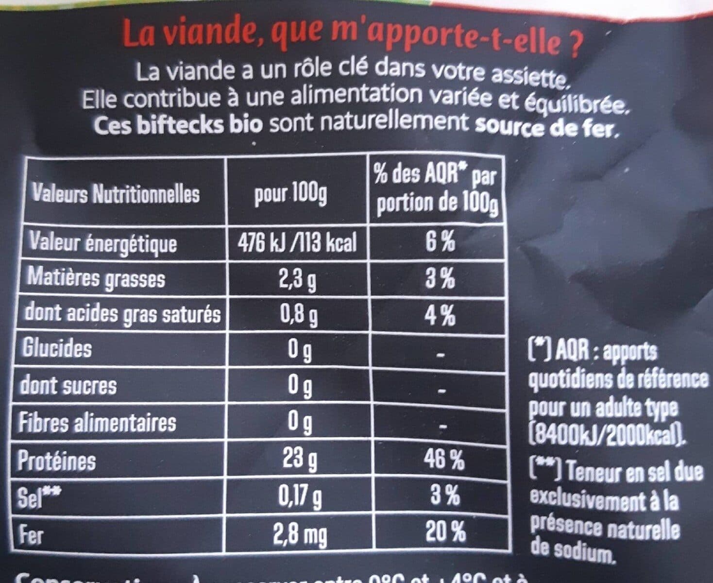 Charal Biftecks de bœuf packshot