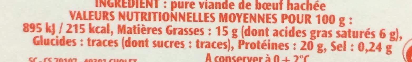 Sans marque Viande hachée 15% Pur Boeuf packshot