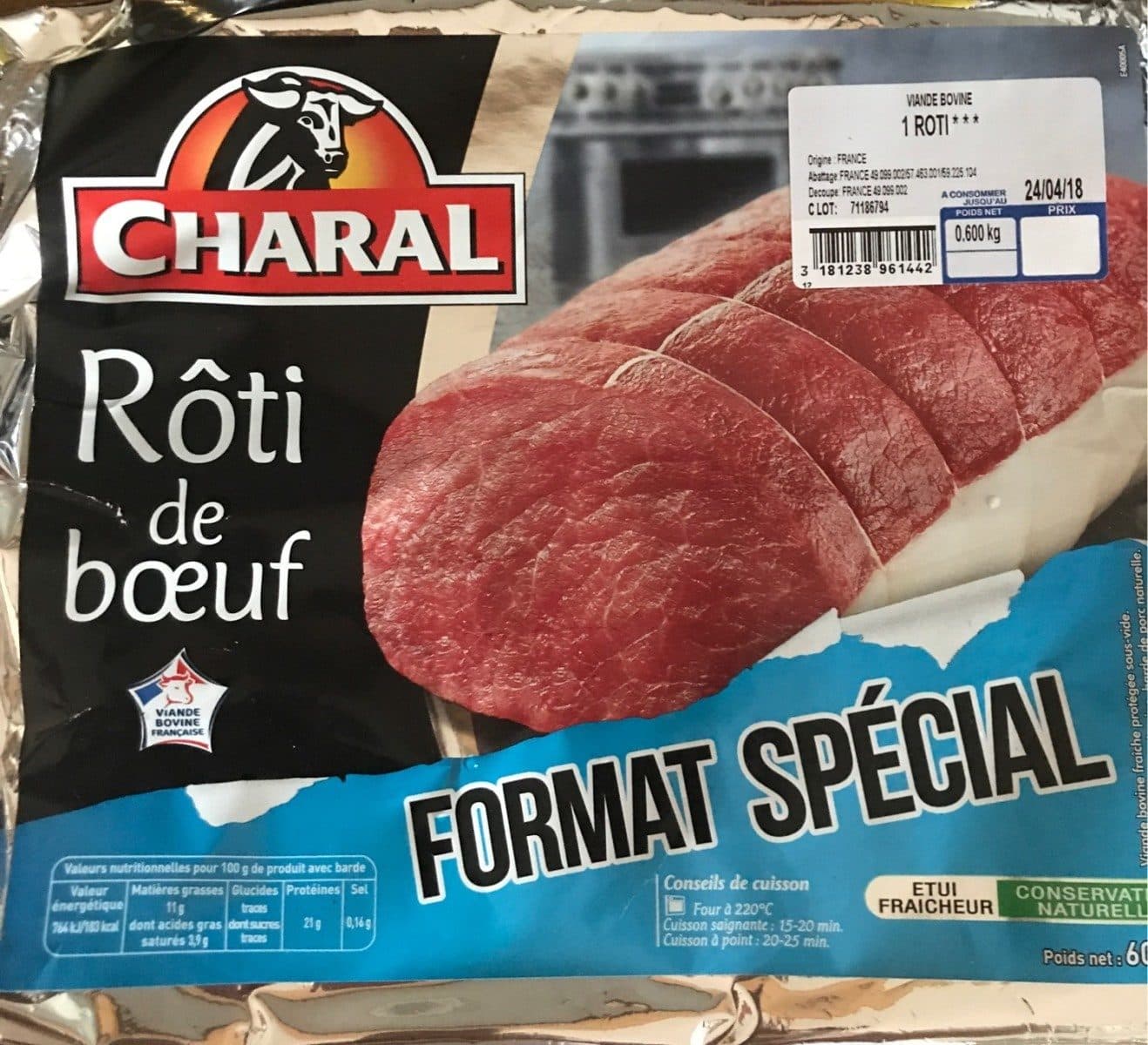 Charal Rôti de boeuf packshot