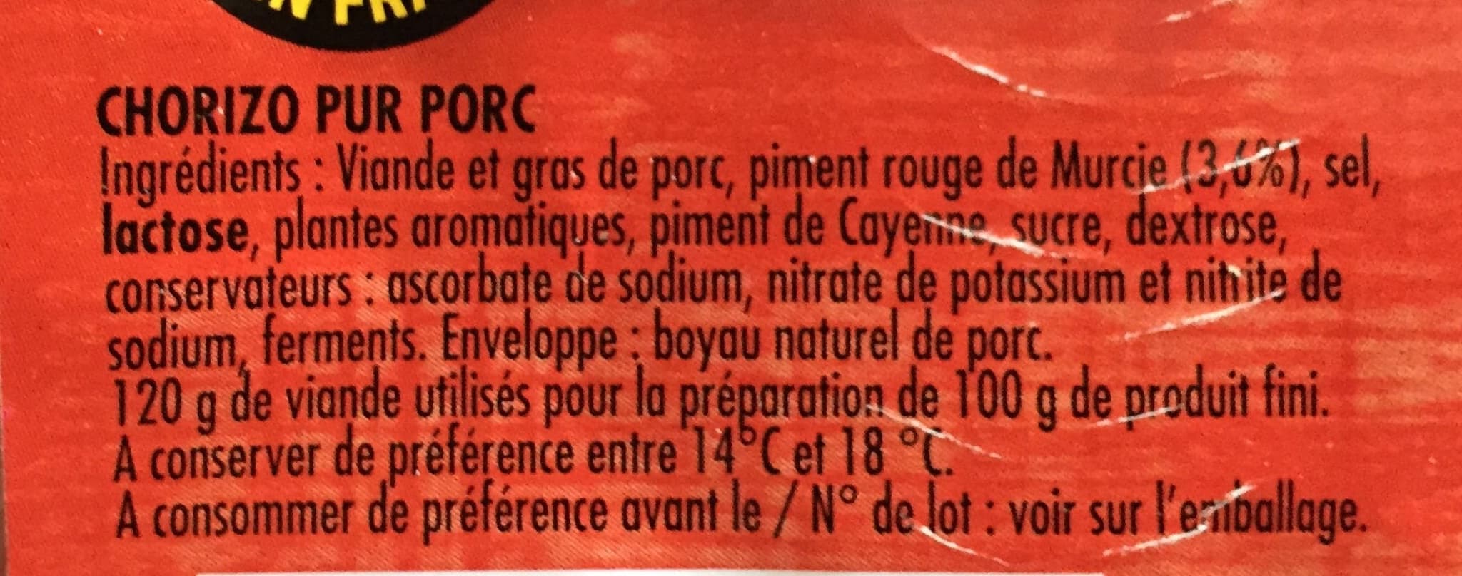 César moront Chorizo entier packshot
