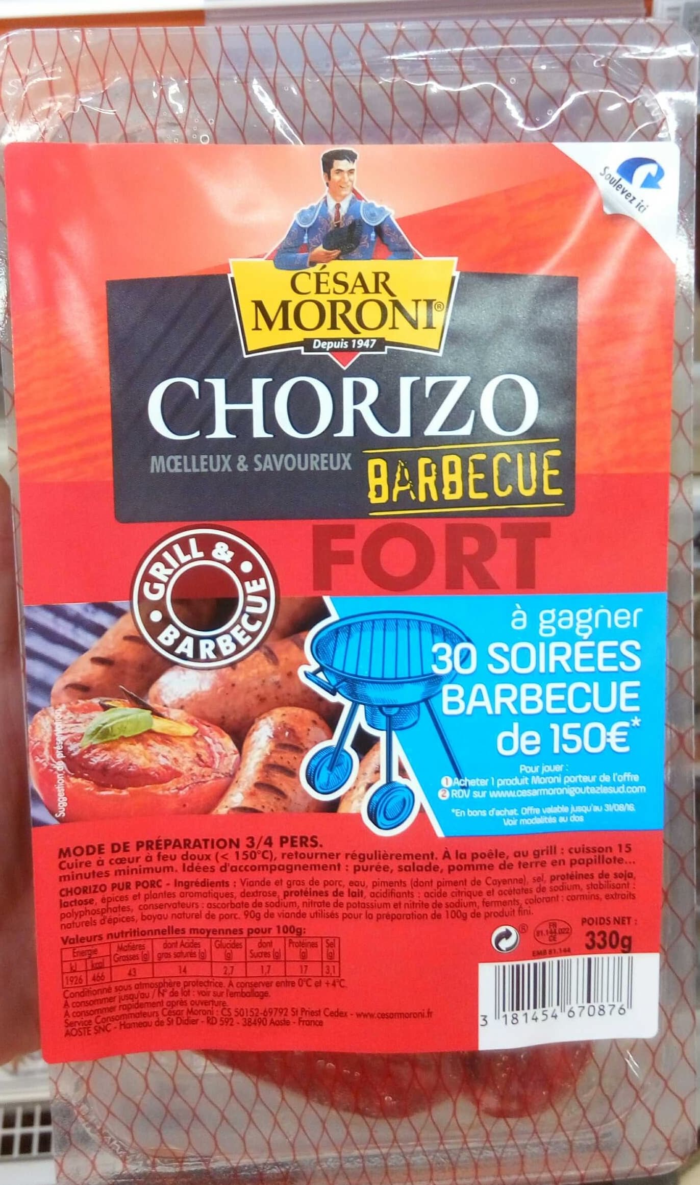 César Moroni Chorizo fort packshot