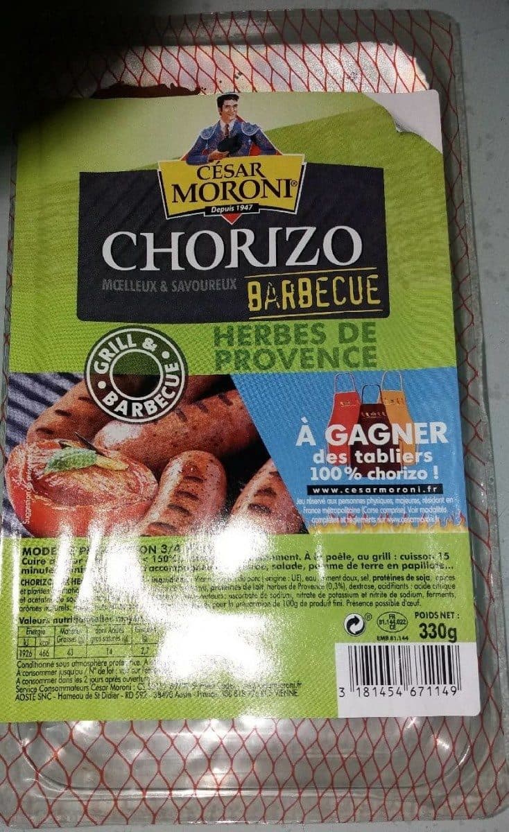 César Moroni Chorizo à Grillé Aux Herbes De Provence, 330g packshot
