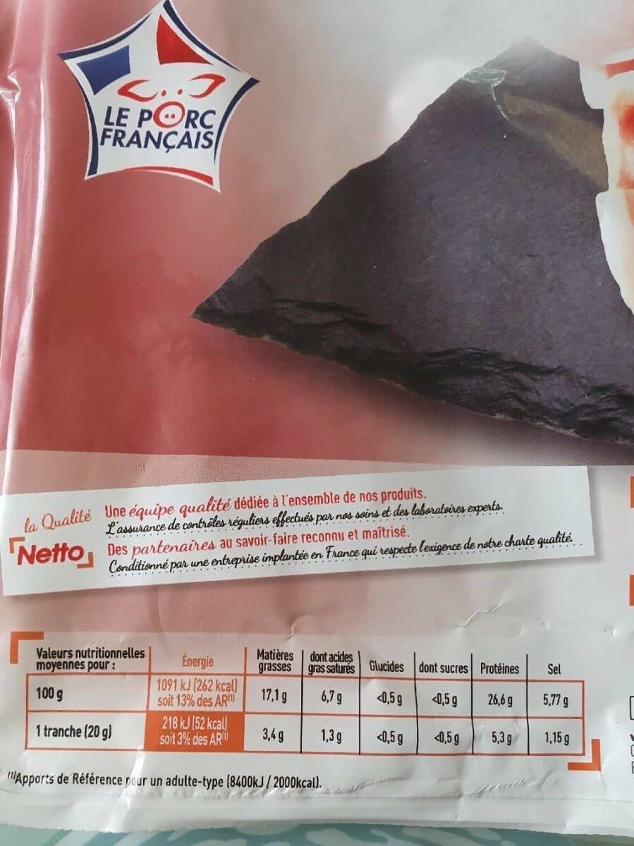 Netto HD Jambon sec 20T 400g packshot