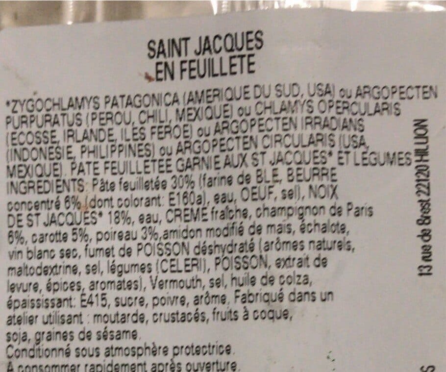 Qualité Traiteur St jacques en feuilleté packshot
