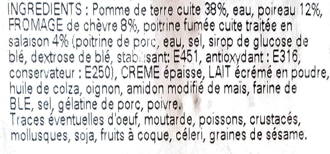 Qualité traiteur Gratin de pommes de terre poireaux chèvre et lardons packshot