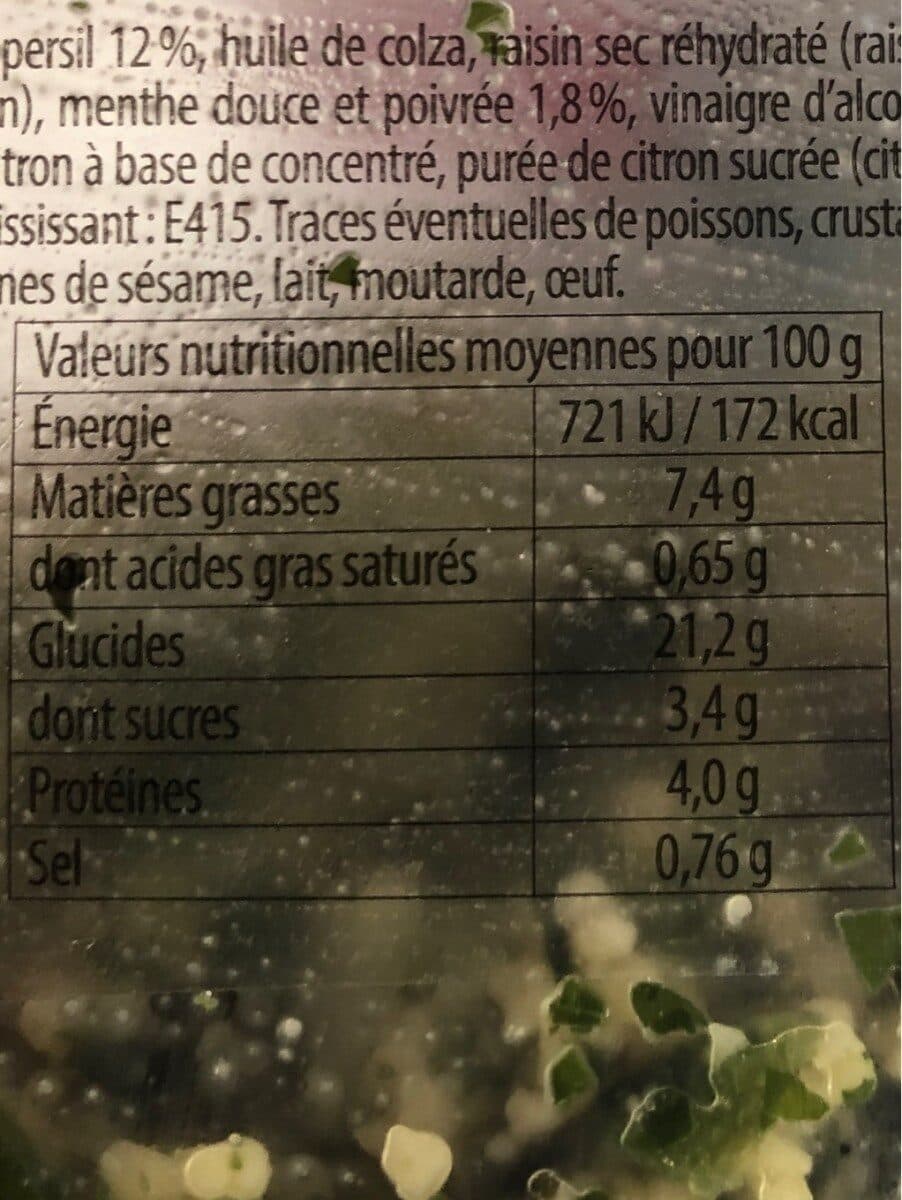 Jean Stalaven Taboulé vert à la libanaise packshot