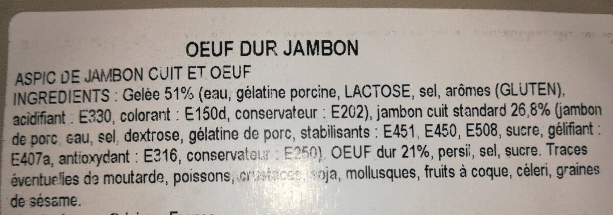Qualité Traiteur Oeuf dur au jambon packshot