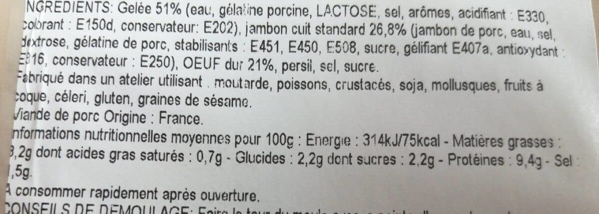 Qualité Traiteur Oeuf dur au jambon packshot