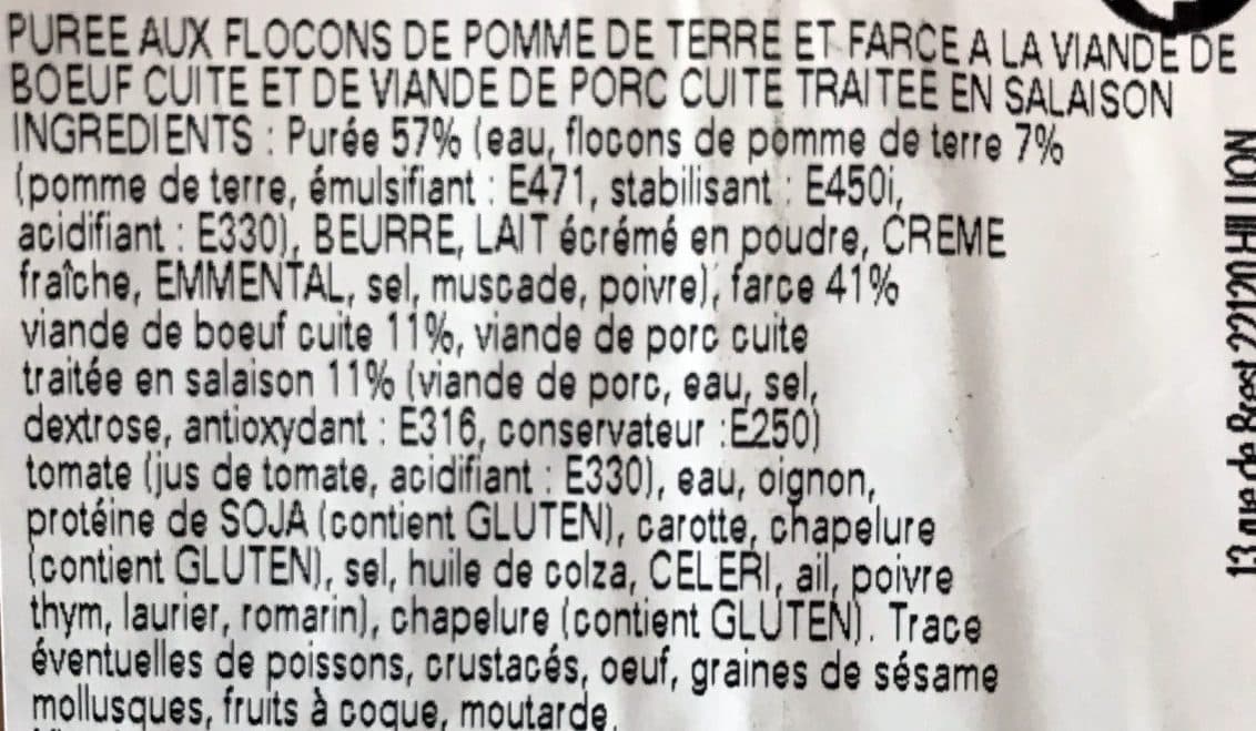 Jean Stalaven Hachis Doré au Four packshot