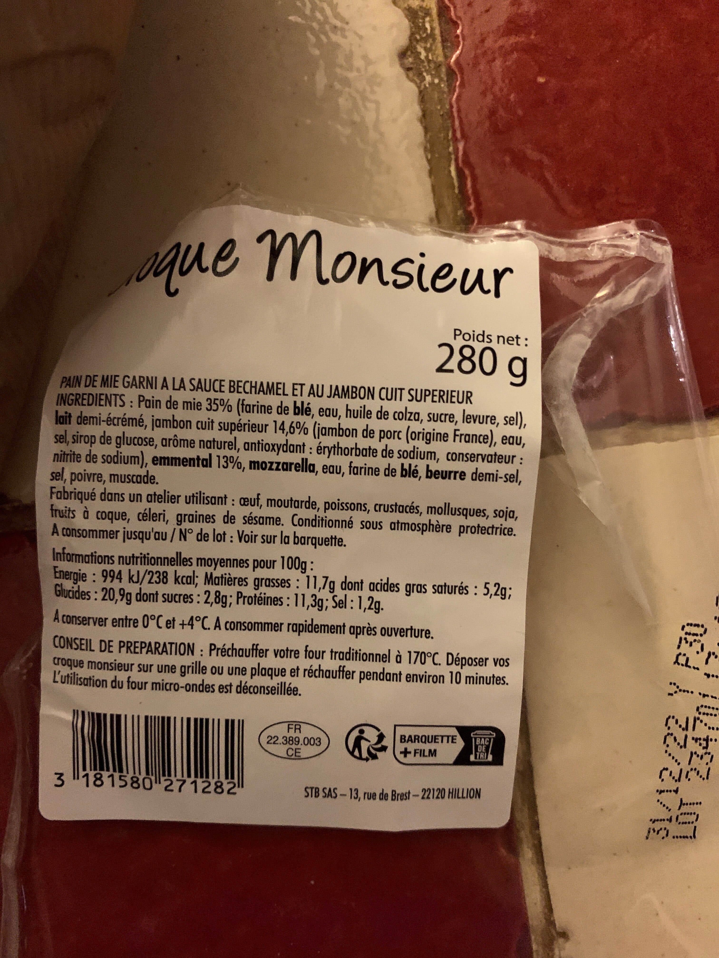 sans marque Croque Monsieur packshot