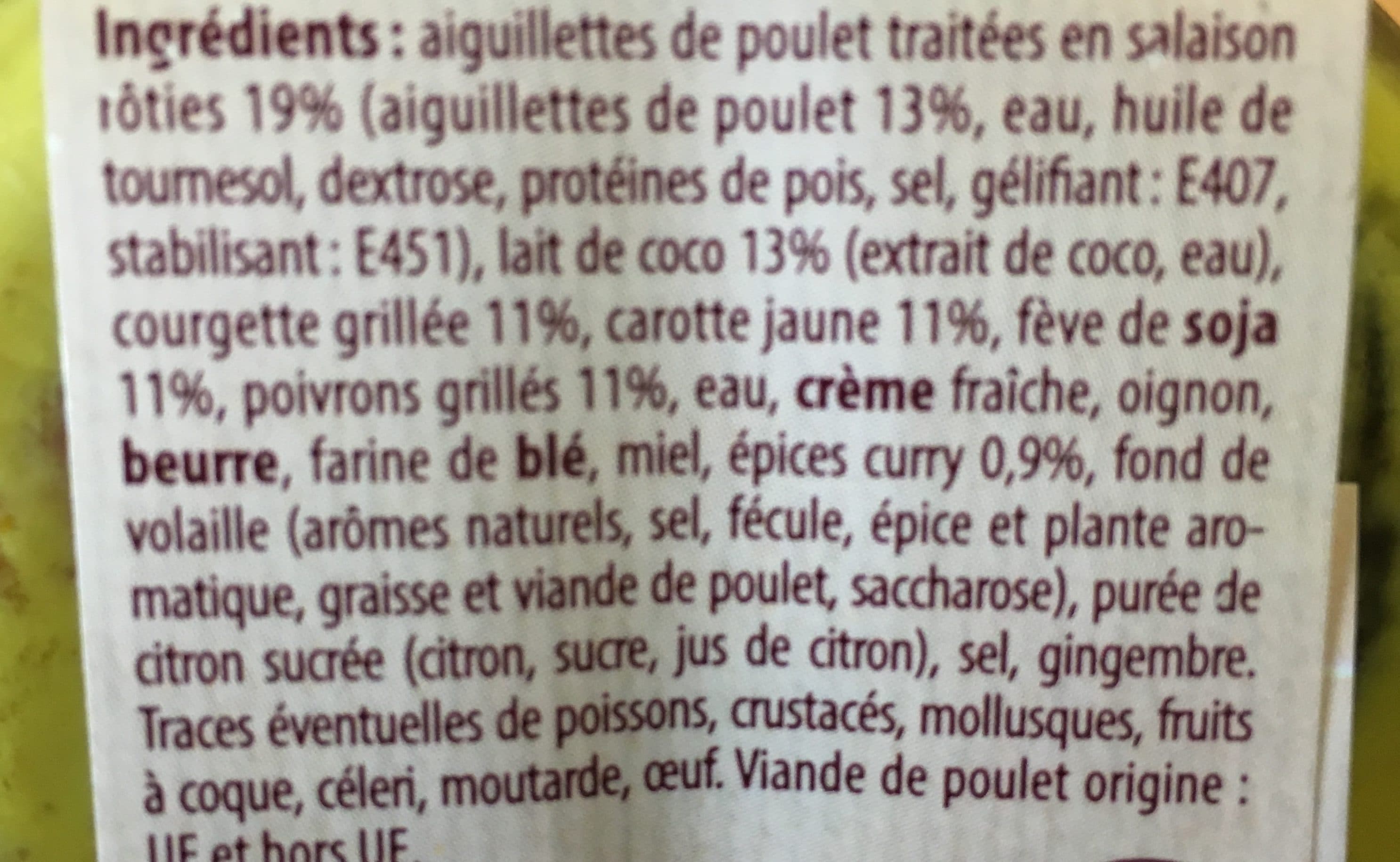 Régal Du Chef Curry de poulet au lait de coco packshot